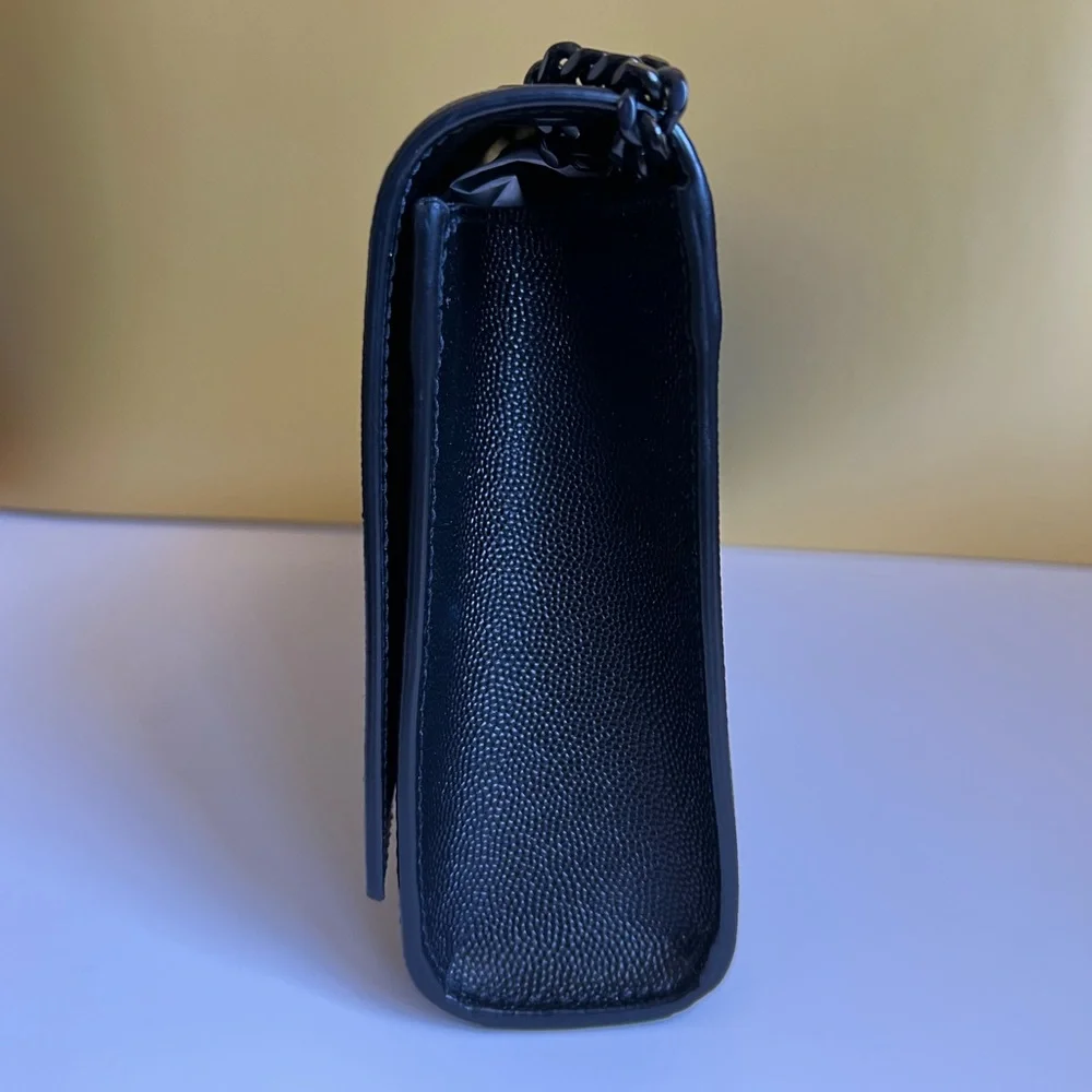 YSL Kate Medium Chain Bag Black-on-Black | Saint Laurent Crossbody | Tags - Picture 7 of 16